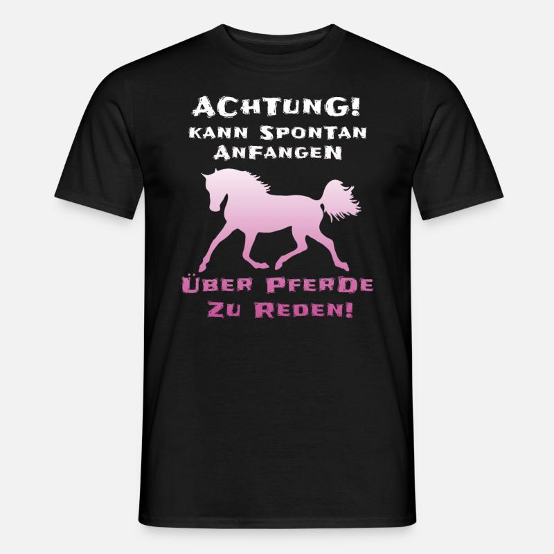 Pferde Reiterin Lustiger Spruch - Männer T-Shirt - Schwarz