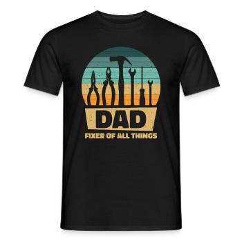 Dad Carpenter Woodworker Woodworking - Men's T-Shirt - black - Front - AI Model Male 178 light (178cm)