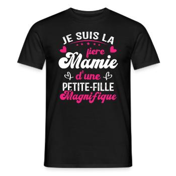 Je suis la Fière Mamie d'une Petite Fille Cool - T-shirt homme - noir - Devant - AI Model Male 178 light (178cm)