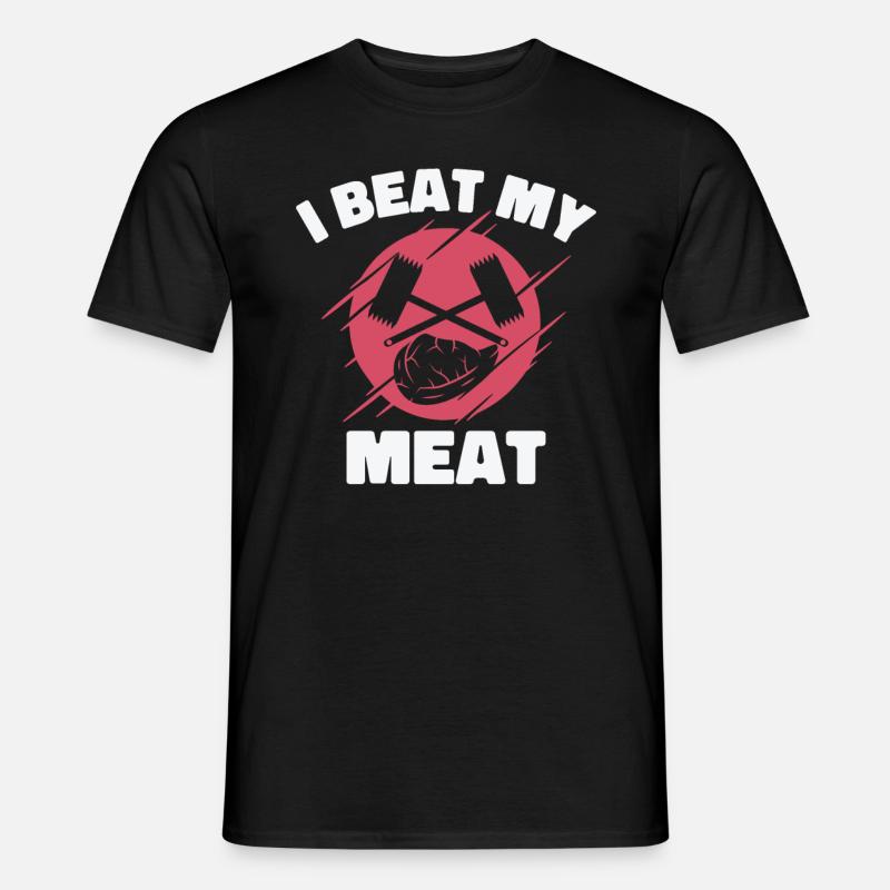 Chefkoch Kulinarisch Fleischliebhaber Kochen - Männer T-Shirt - Schwarz
