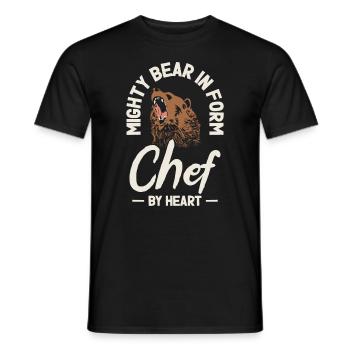 Chefkoch Beast Tierliebhaber Bär Kochende - Männer T-Shirt - Schwarz - Vorne - AI Model Male 178 light (178cm)