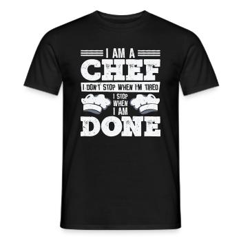 Chef Cuisine Repas Chefs culinaires - T-shirt homme - noir - Devant - AI Model Male 178 light (178cm)
