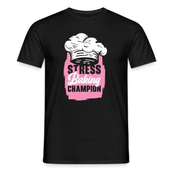 Pastry Chef Baking Champion Baked Goods Pastries - Men's T-Shirt - black - Front - AI Model Male 178 light (178cm)