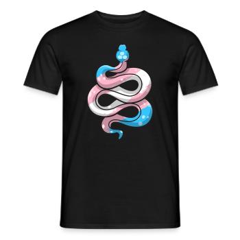 Transgenre Pride Stuff Trans Flag Serpent Reptile - T-shirt homme - noir - Devant - AI Model Male 178 light (178cm)