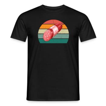 Butcher Fleischer Wurst rind Fleischerei Fleischerei Fleisch - Men's T-Shirt - black - Front - AI Model Male 178 light (178cm)