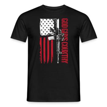 Gott Waffen Land AR15 Waffenrechte 2. �nderung - Männer T-Shirt - Schwarz - Vorne - AI Model Male 178 light (178cm)
