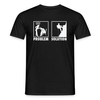 Mountain Climbing Mountain Climber Statement - Men's T-Shirt - black - Front - AI Model Male 178 light (178cm)