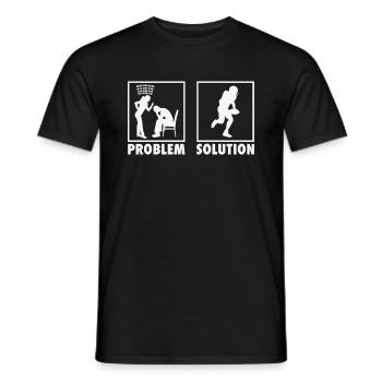 Problème de déclaration des joueurs de football - T-shirt homme - noir - Devant - AI Model Male 178 light (178cm)