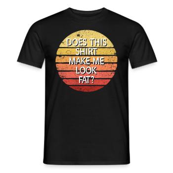 Retro macht dieses Shirt mich fett aus - Männer T-Shirt - Schwarz - Vorne - AI Model Male 178 light (178cm)