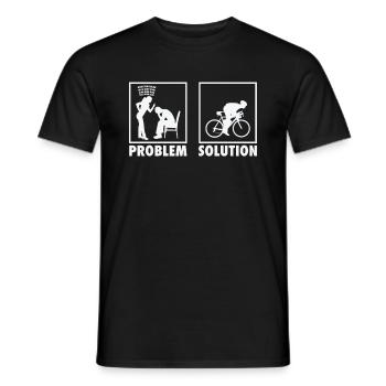 Cycling Cyclist Statement Problem Solution. - Men's T-Shirt - black - Front - AI Model Male 178 light (178cm)