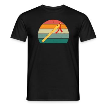 Flûte Flûte Flûte Flûtiste Joueur de Flûte Flûte Flûte - T-shirt homme - noir - Devant - AI Model Male 178 light (178cm)