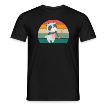 Flûte Flûte Flûte Flûtiste Joueur de Flûte Flûte Flûte - T-shirt homme - noir - Devant - AI Model Male 178 light (178cm)