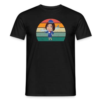 Flugzeuge Flieger Fliegen Pilot Pilotin Flughafen - Männer T-Shirt - Schwarz - Vorne - AI Model Male 178 light (178cm)