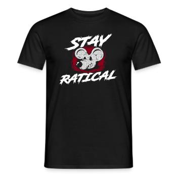 Rat Ratical Rodent Rat Owners Pet - Männer T-Shirt - Schwarz - Vorne - AI Model Male 178 light (178cm)