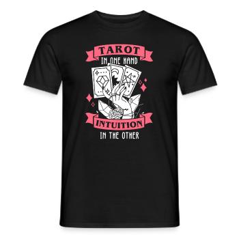 Divination Intuition Tarot Cards Fortune Telling - Men's T-Shirt - black - Front - AI Model Male 178 light (178cm)