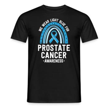 We Wear Light Blue Prostate Cancer Awareness - Men's T-Shirt - black - Front - AI Model Male 178 light (178cm)