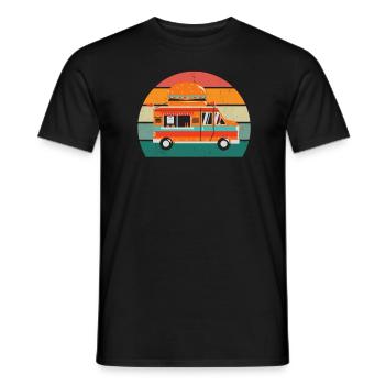 Food trucker Cook Cook Food on wheels Motto St - Men's T-Shirt - black - Front - AI Model Male 178 light (178cm)