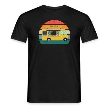 Food Trucker Cook Cook Food Wheels Motto Food - Men's T-Shirt - black - Front - AI Model Male 178 light (178cm)