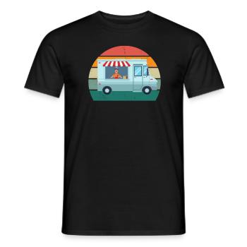 Food Trucker Cook Cook Food Wheels Motto Food - Men's T-Shirt - black - Front - AI Model Male 178 light (178cm)