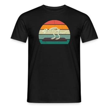 Fossils Fossilization Prehistoric Dinosaur Fossil - Men's T-Shirt - black - Front - AI Model Male 178 light (178cm)