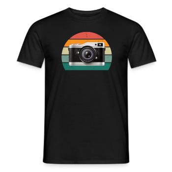 Photo Photos Photographer Focus Focus Photographer - Men's T-Shirt - black - Front - AI Model Male 178 light (178cm)
