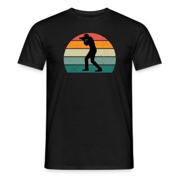 Photo Photos Photographer Focus Focus Photographer - Men's T-Shirt - black - Front - AI Model Male 178 light (178cm)