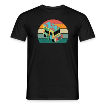 Food Trucker Cook Cook Food Wheels Motto Food - Men's T-Shirt - black - Front - AI Model Male 178 light (178cm)