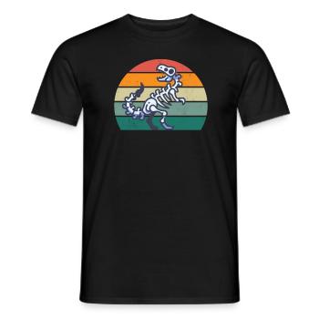 Fossils Fossilization Prehistoric Dinosaur Fossil - Men's T-Shirt - black - Front - AI Model Male 178 light (178cm)