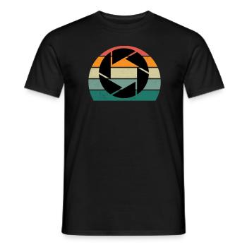 Photo Photos Photographer Focus Focus Photographer - Men's T-Shirt - black - Front - AI Model Male 178 light (178cm)