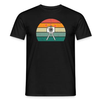 Photo Photos Photographer Focus Focus Photographer - Men's T-Shirt - black - Front - AI Model Male 178 light (178cm)