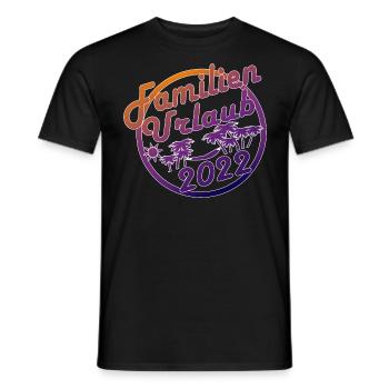 Familienurlaub 2022 - Männer T-Shirt - Schwarz - Vorne - AI Model Male 178 light (178cm)