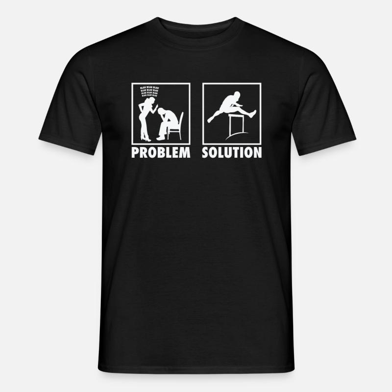 Athletics Athletes Statement Problem Solution. - Men's T-Shirt - black