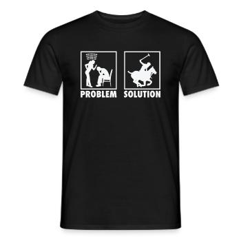 Polo Horseback Game Polo Players Statement - Männer T-Shirt - Schwarz - Vorne - AI Model Male 178 light (178cm)