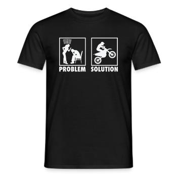 Motocross Motocross Racers Statement Problem - Männer T-Shirt - Schwarz - Vorne - AI Model Male 178 light (178cm)