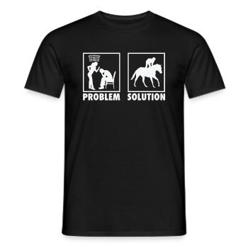 Horse Racing Horse Racers Statement Problem - Männer T-Shirt - Schwarz - Vorne - AI Model Male 178 light (178cm)