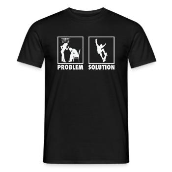 Skateboard Skateboarders Statement Problem - T-shirt homme - noir - Devant - AI Model Male 178 light (178cm)