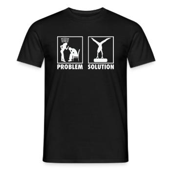 Artistic Gymnastics Apparatus Gymnast Problem - Men's T-Shirt - black - Front - AI Model Male 178 light (178cm)