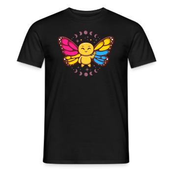 Pansexual Monarch Butterfly Insect Subtle Pan - Men's T-Shirt - black - Front - AI Model Male 178 light (178cm)