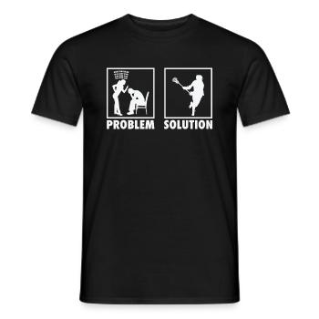 Lacrosse Lacrosse Players Statement Problem - Männer T-Shirt - Schwarz - Vorne - AI Model Male 178 light (178cm)