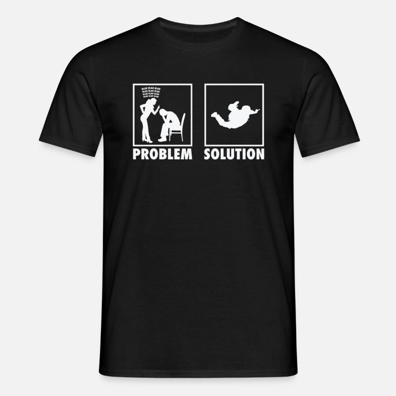 Skydiving Skydivers Statement Problem Solution. - Männer T-Shirt - Schwarz