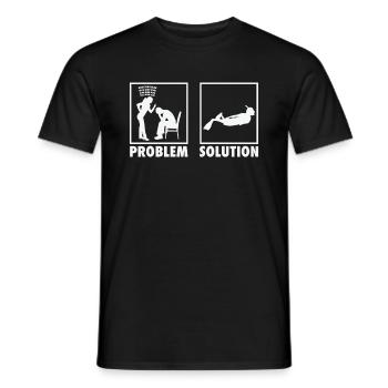 Snorkeling Snorkeler Statement Problem Solution. - Männer T-Shirt - Schwarz - Vorne - AI Model Male 178 light (178cm)