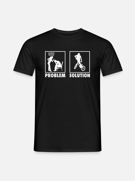 BMX Bikers Statement Problem Solution. - Männer T-Shirt - Schwarz