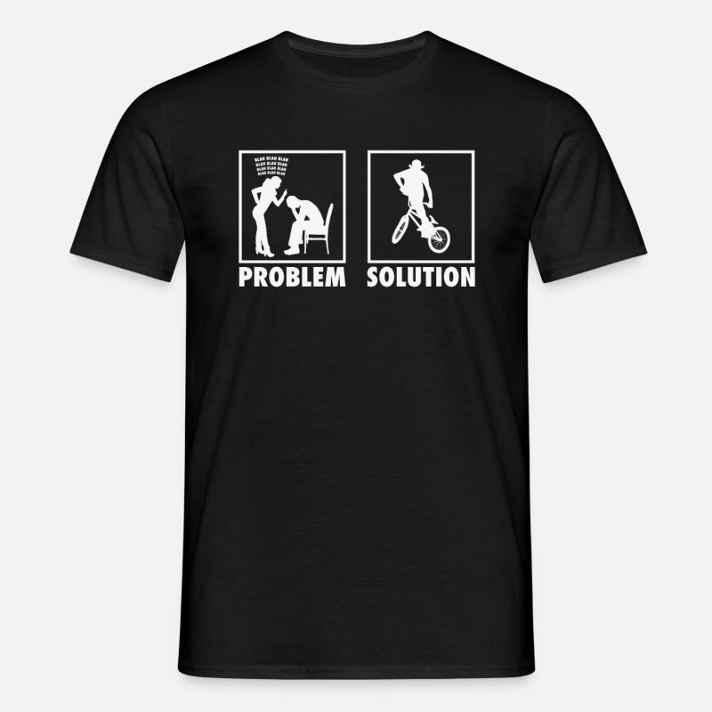 BMX Bikers Statement Problem Solution. - Männer T-Shirt - Schwarz