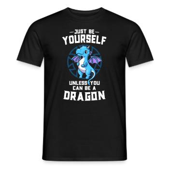 Soyez toujours vous-même à moins que vous ne puissiez être un dragon - T-shirt homme - noir - Devant - AI Model Male 178 light (178cm)
