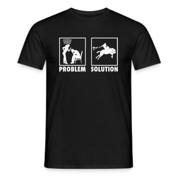 Rodeo Cowboys Statement Problem Solution. - Men's T-Shirt - black - Front - AI Model Male 178 light (178cm)