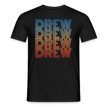 Drew Retro Vintage Drew - Männer T-Shirt - Schwarz - Vorne - AI Model Male 178 light (178cm)