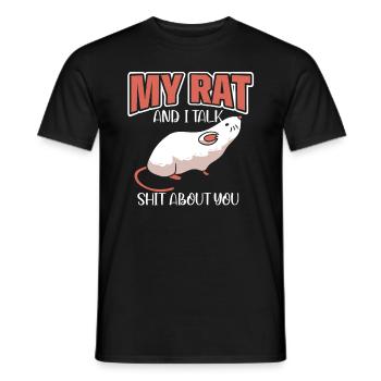 Rat Rodent Rat Lovers Mouse Pet - Männer T-Shirt - Schwarz - Vorne - AI Model Male 178 light (178cm)