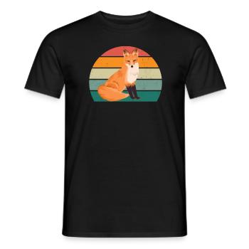 Foxes Fox family Stink like a fox smart - Men's T-Shirt - black - Front - AI Model Male 178 light (178cm)
