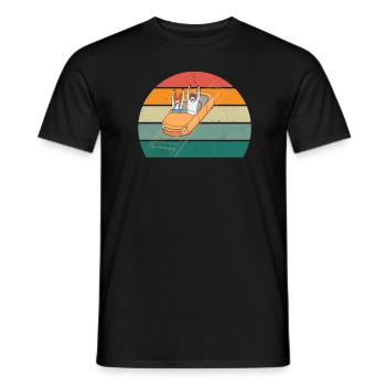 Ferien Urlaub Spaß Action Themenpark Achterbahn - Männer T-Shirt - Schwarz - Vorne - AI Model Male 178 light (178cm)