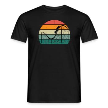 Holiday Holiday Fun Action Theme Park Roller Coaster - Men's T-Shirt - black - Front - AI Model Male 178 light (178cm)